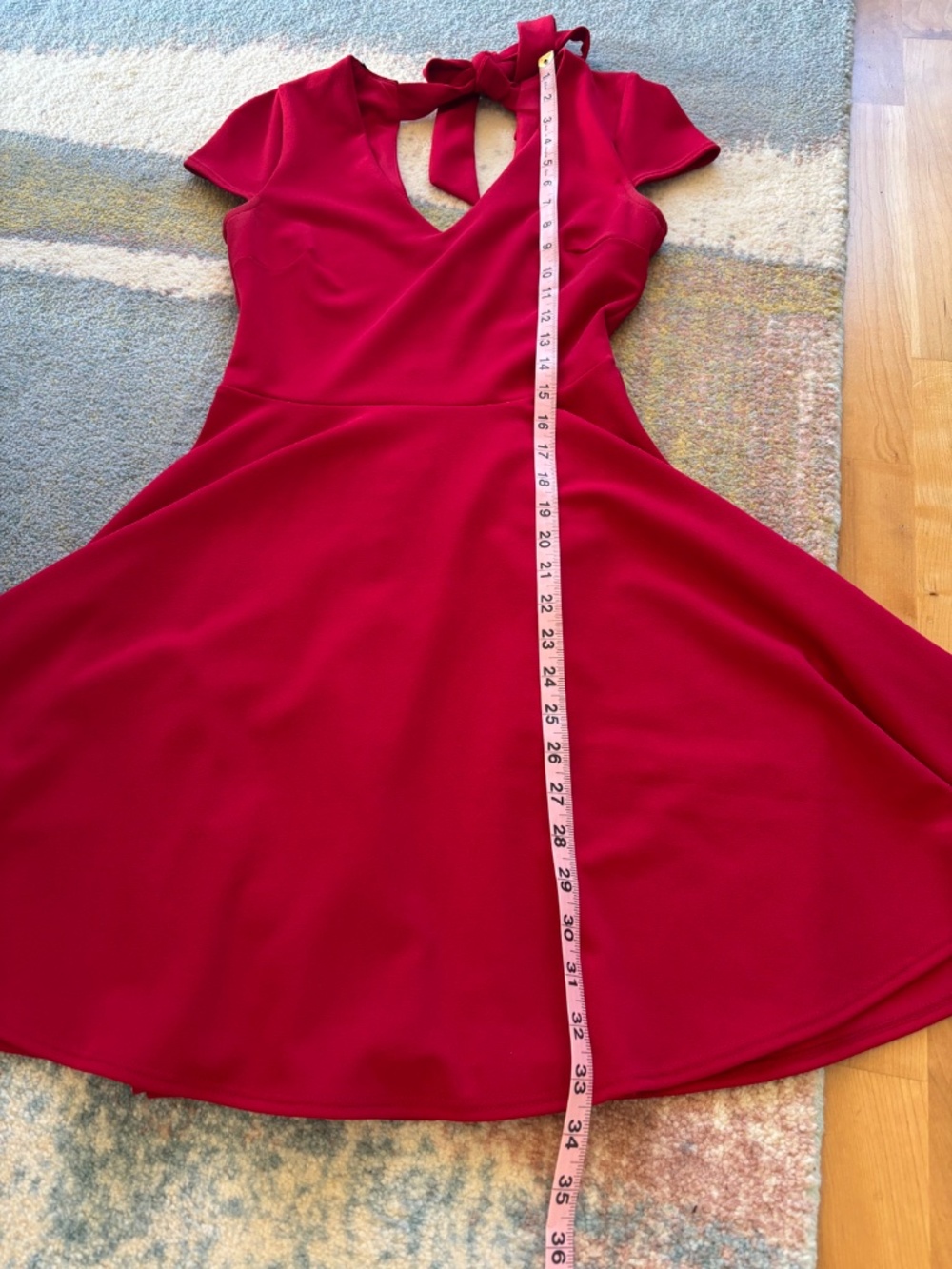 B. Darlin cherry red mini dress fit and flare, S - Picture 5 of 7